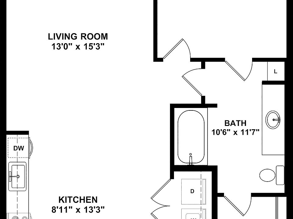 1BR-773 Sq. Ft-Floorplan
