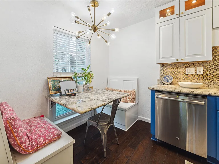 Built-in breakfast nook with storage benches