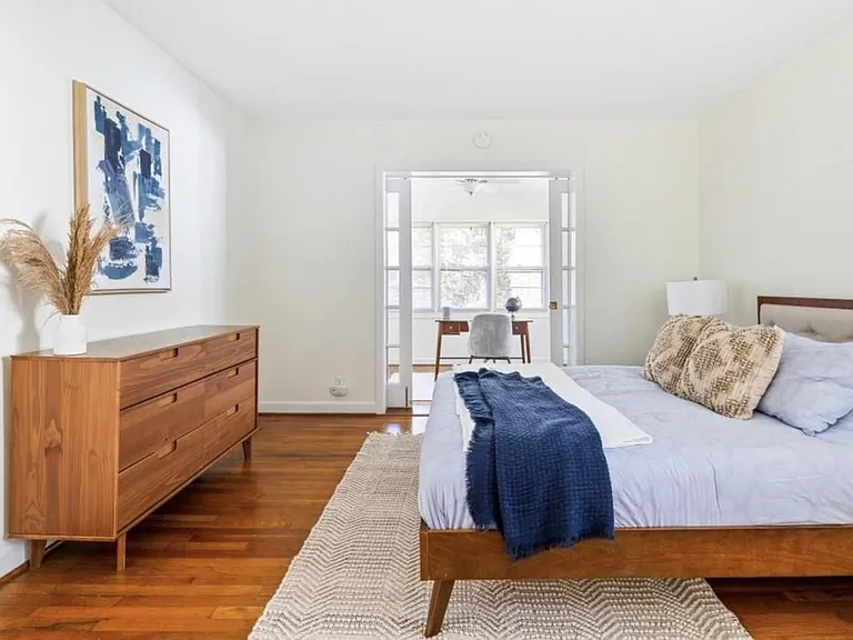 Bedroom off of the office