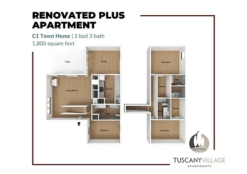 Floor plan C1 Town Home Renovated