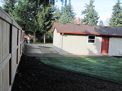Garage rear from the east