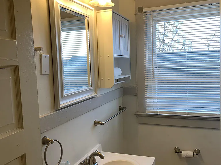 Vanity in bathroom