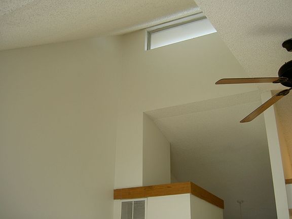 View of large vaulted ceiling