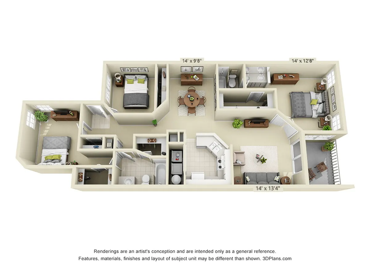 Floor plan 3a Luxe