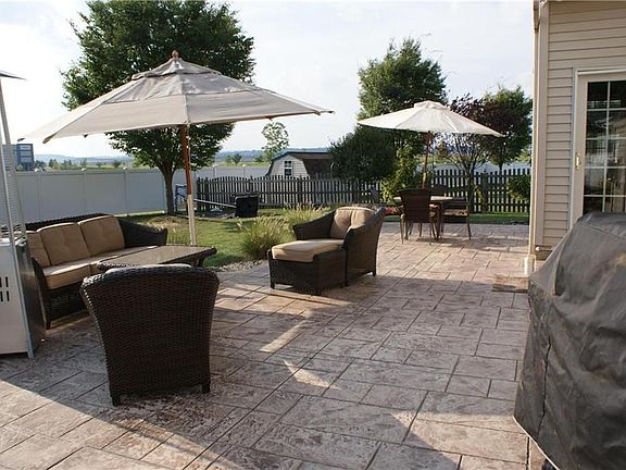 Entertain on a oversized stamped concrete patio