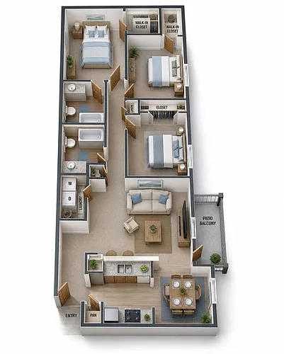 Floor plan 3 Bedroom