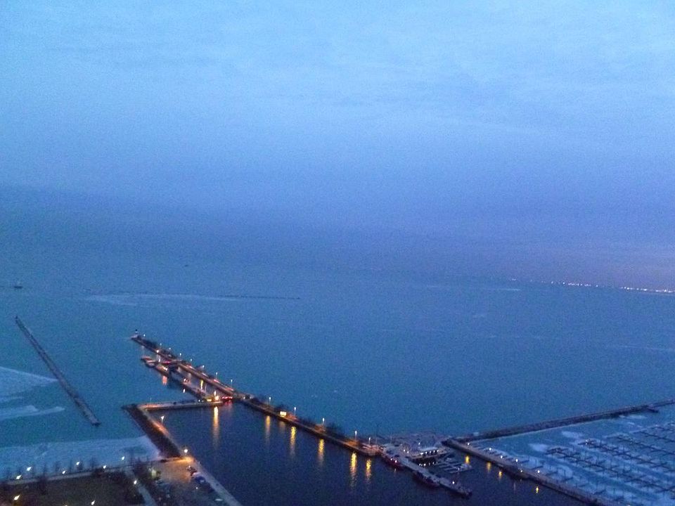 Evening unobstructed views from front living room
