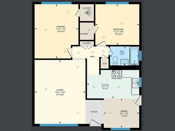 floor plan and measurements