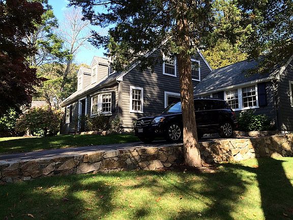View from garage to house