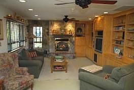 Welcoming Family Room with Electric Start Gas Fireplace