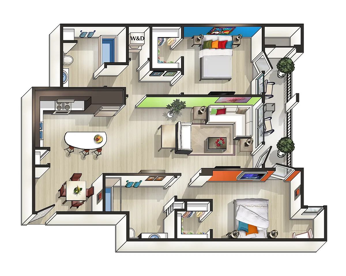 Floor plan 10th and Island