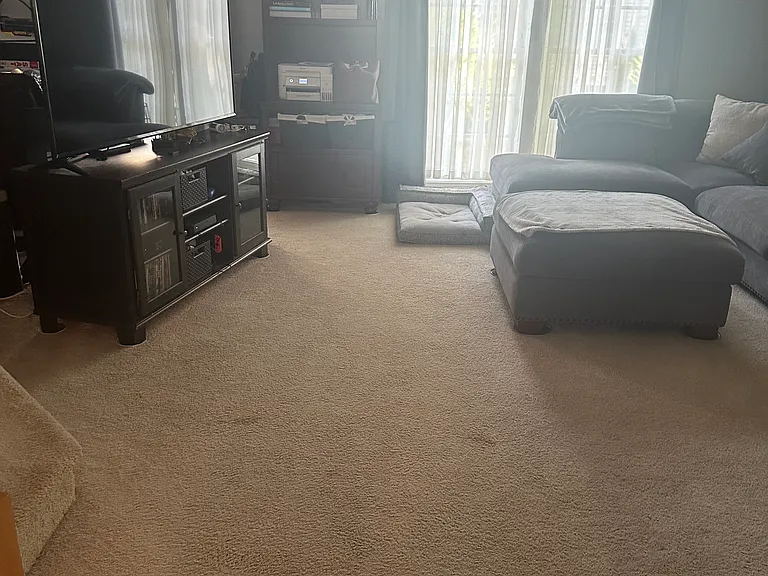 Second floor living room with fireplace