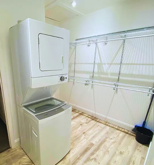 Laundry area with washer available for your use.