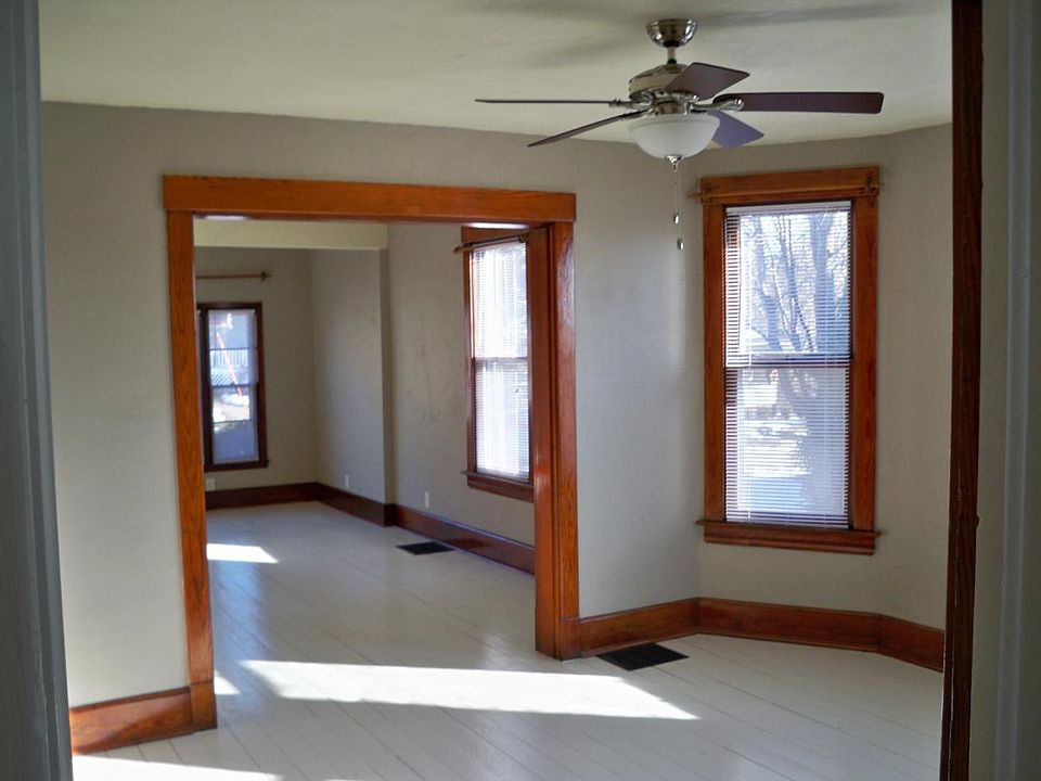 view from kitchen to dining room.
