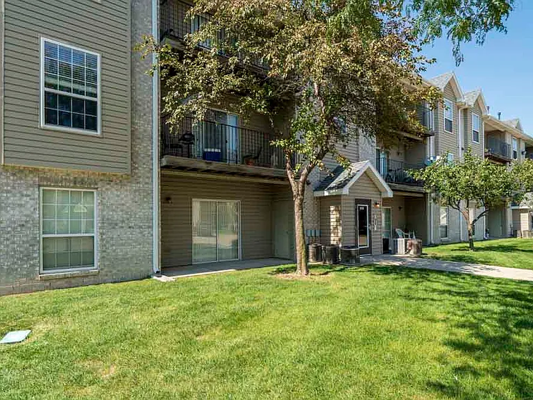 A look at the community's traditional brick-style buildings and open green spaces.