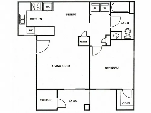 Floor plan One Bedroom