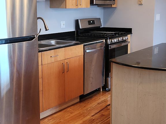 Stainless steel appliances in kitchen