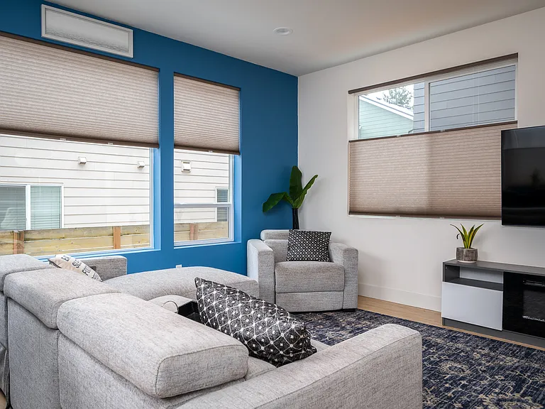 Custom top-down cellular blinds for privacy