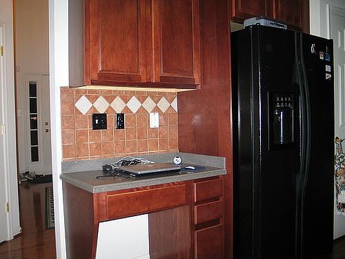 Kitchen Desk and Fridge