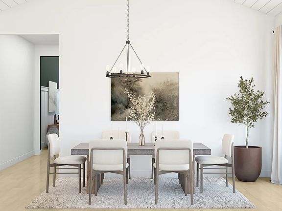 Dining area with vaulted ceiling-Artist Rendering
