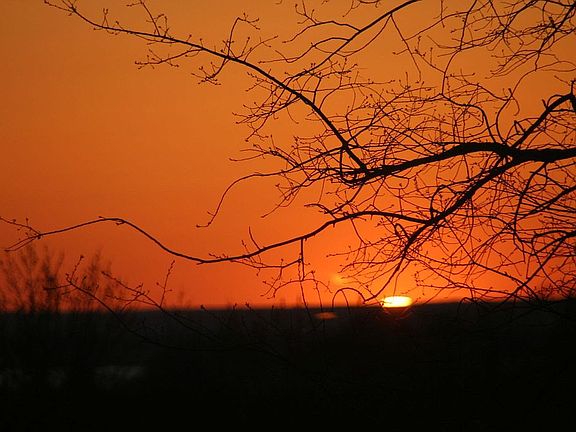 sunset view from the balcony