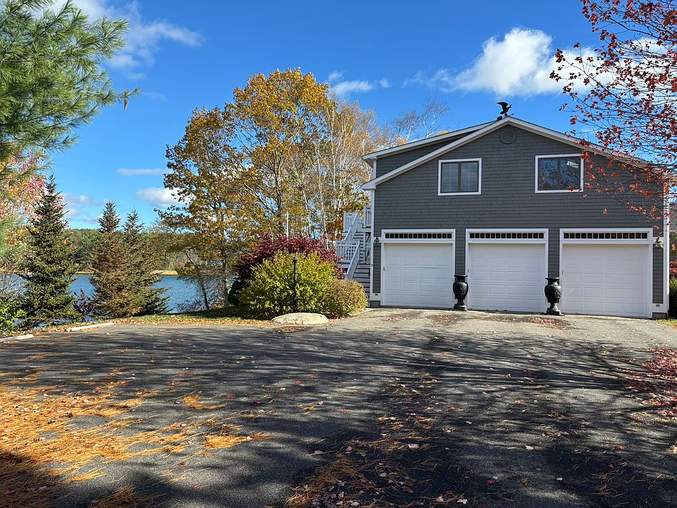 Driveway, parking area and garage