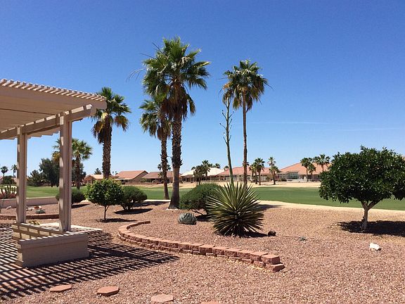 Side view of the golf course