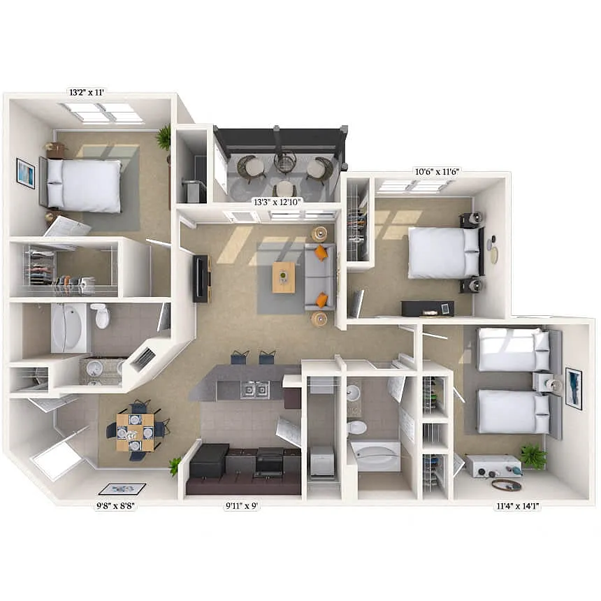 Floor plan 32B