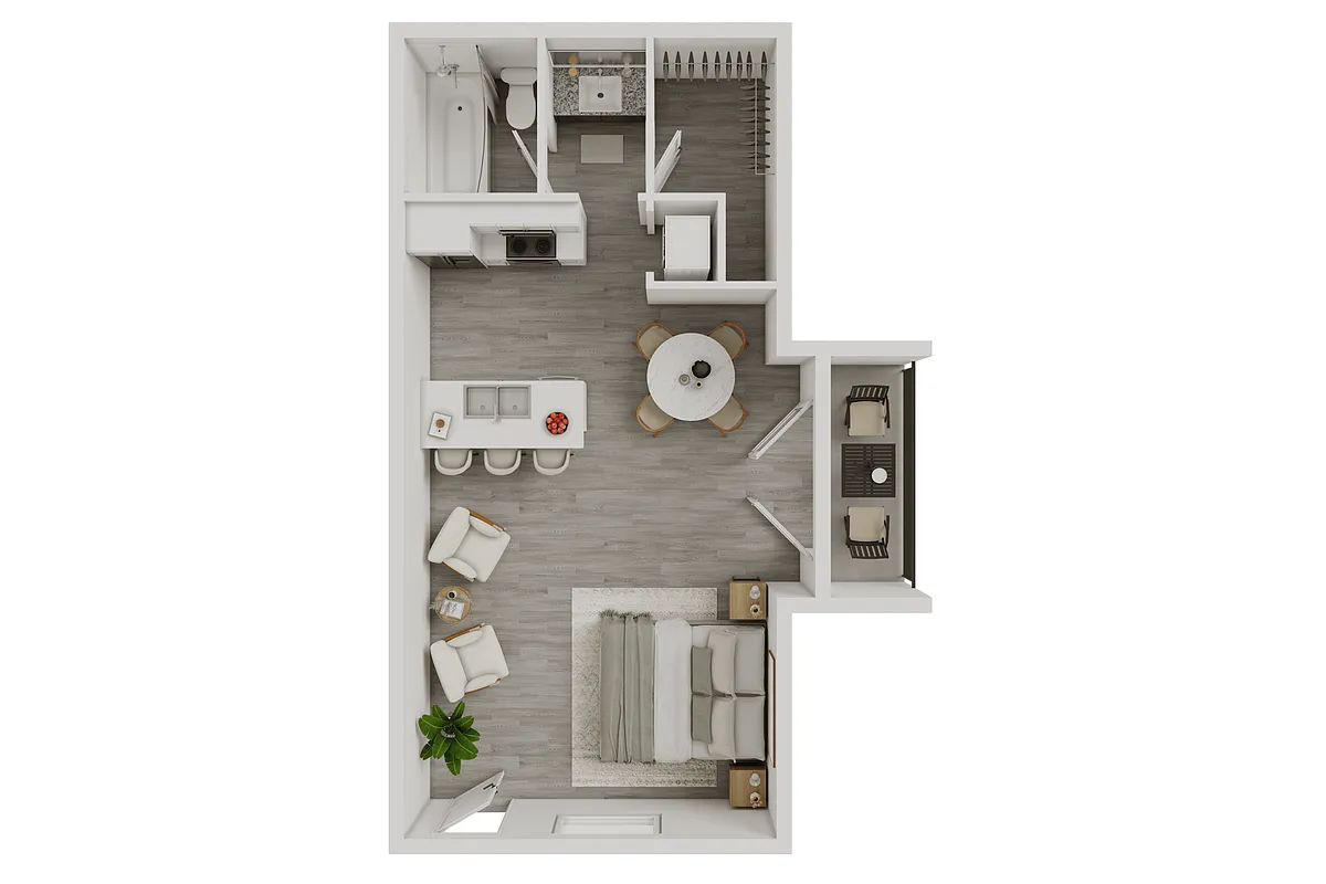 Floor plan MARBELLA - 400 SQ FT