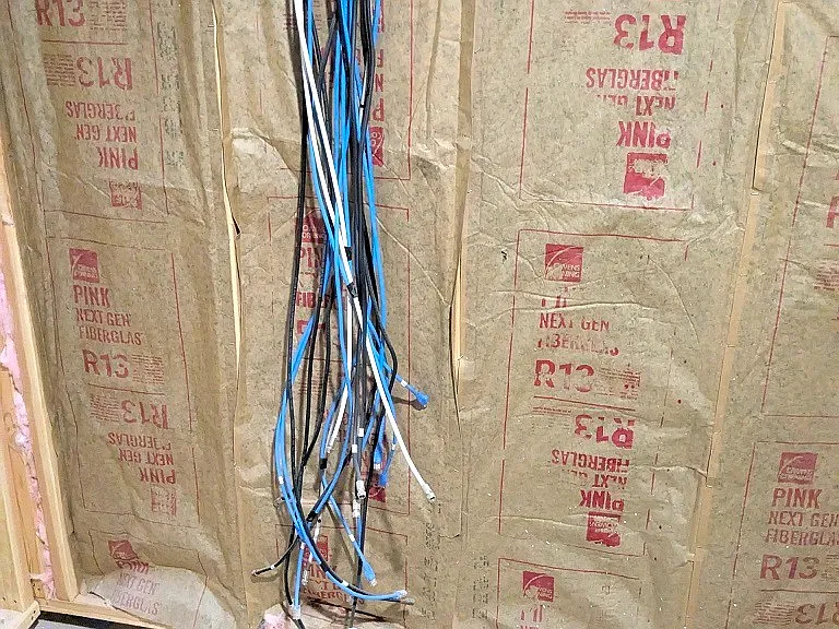Cat6 ethernet for wired internet and coax for TV