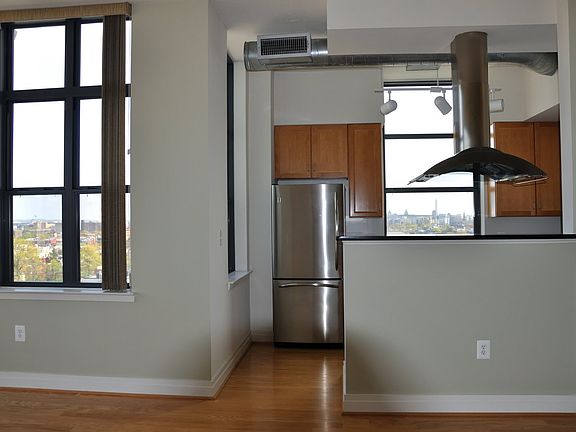 kitchen counter and refrigerator