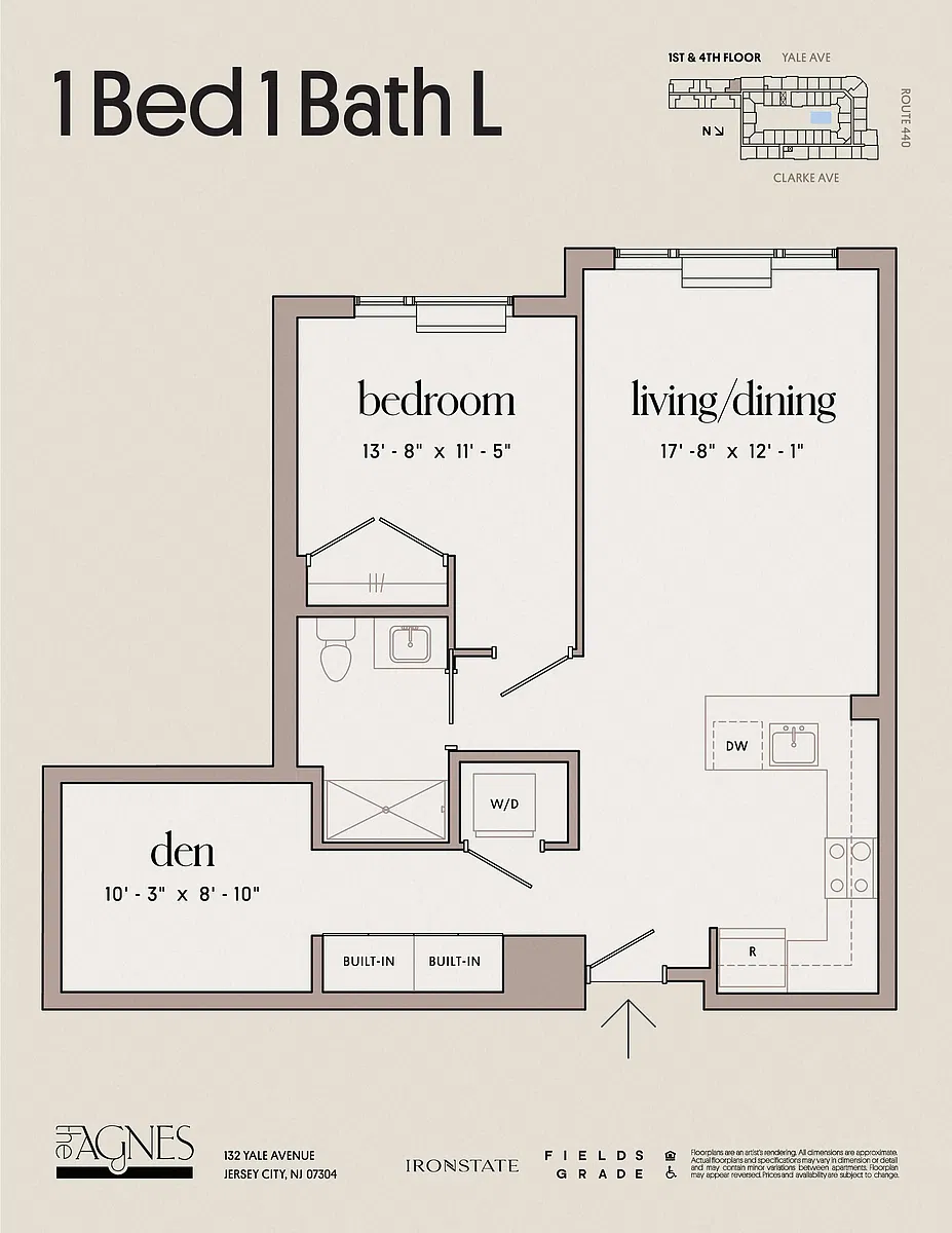Floor plan 1 Bed 1 Bath L
