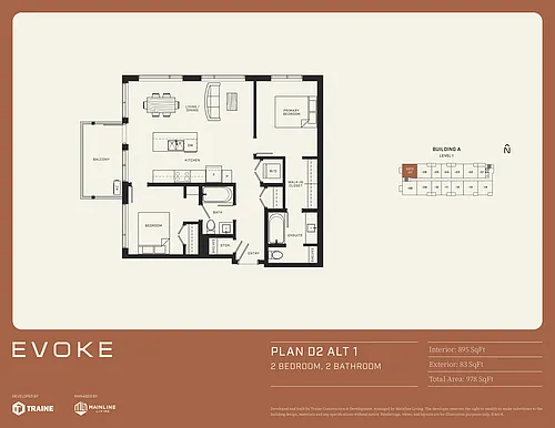 Floor plan D2 ALT 1 - 2 Bed