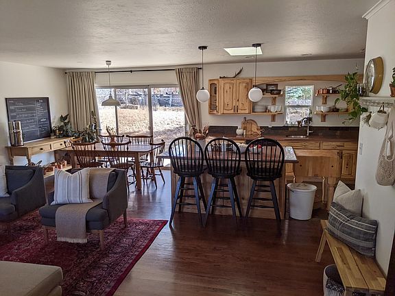 View from front door into living room/kitchen