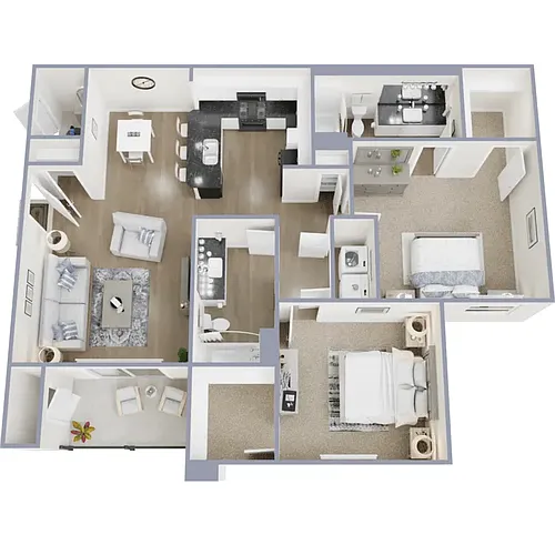 Floor plan 2BD/2Bth Large