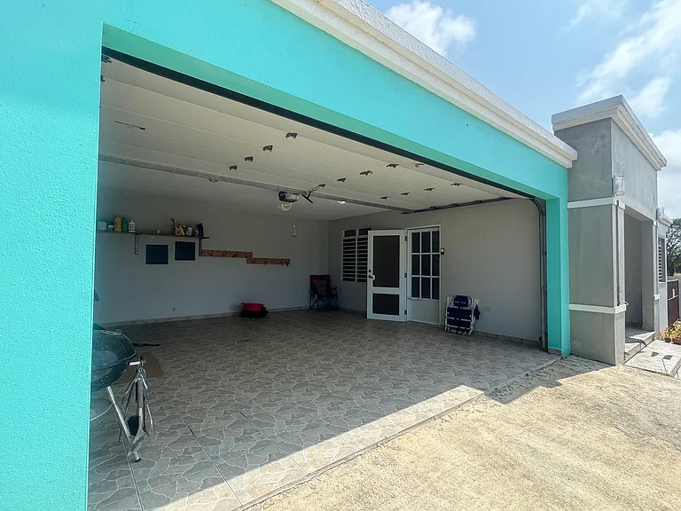 Two car garage with remote control door. Direct entrance to home.