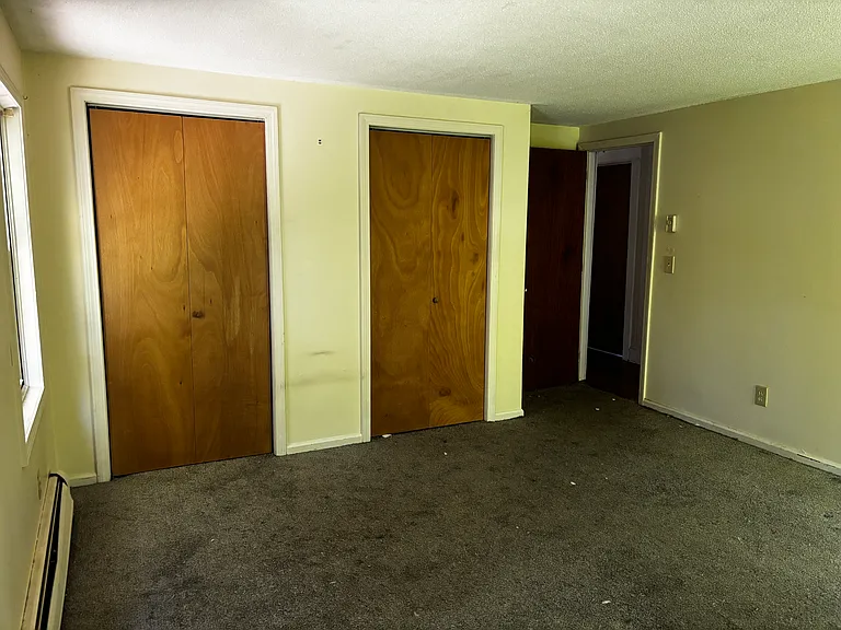 Master bedroom with double closets