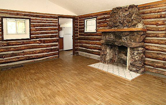 Fireplace in both cabins