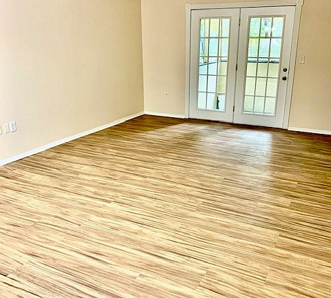 Family room with porch