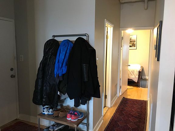 hallway between living room and bedroom