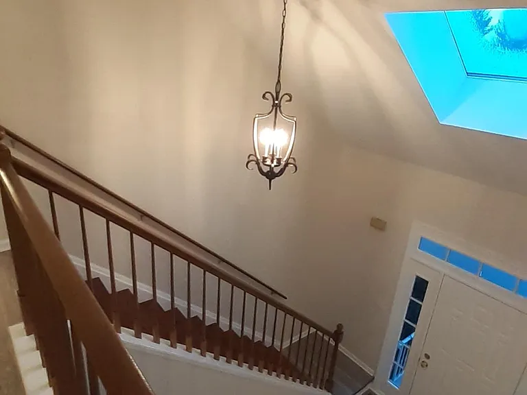 Looking from the loft towards the front door.