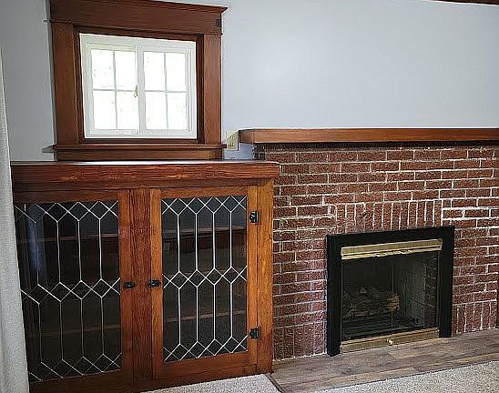 Built in Bookcase & Gas Fire