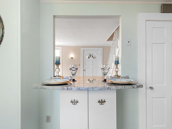 Breakfast bar pass through to living room