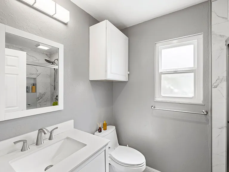 Renovated master bathroom