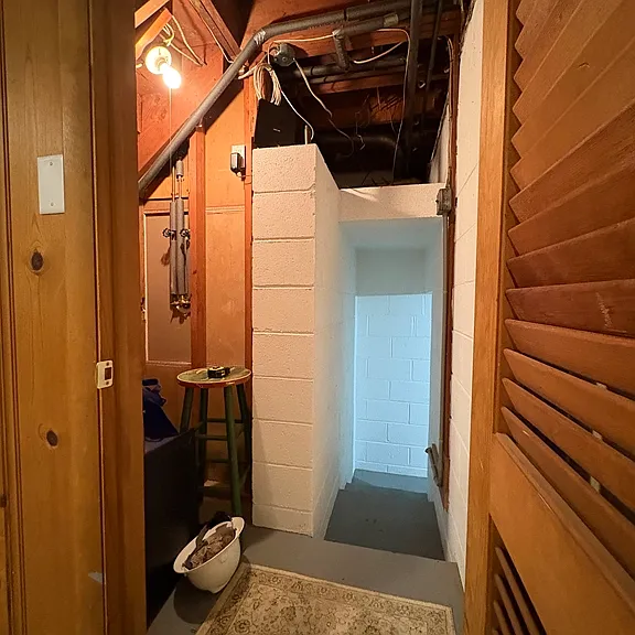 Stairs down to Bomb Shelter