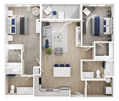 Floor plan 2X2 A