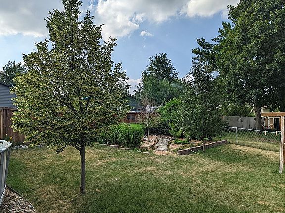 Back yard flower garden