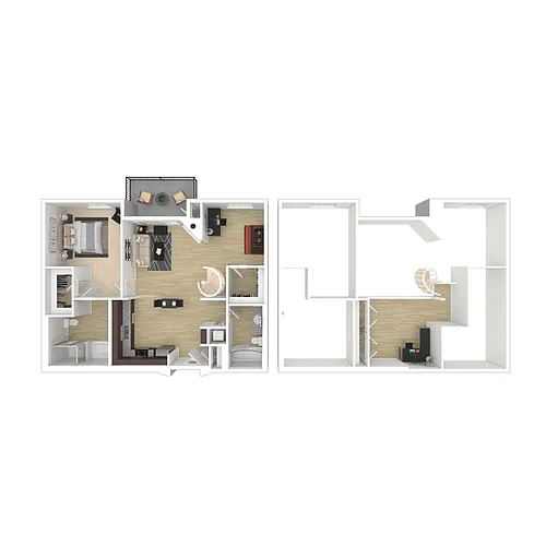 Floor plan Two Bedroom/Two Bath I
