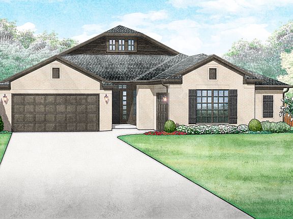 New Home Bixby OK- Langley 3 Car Plan