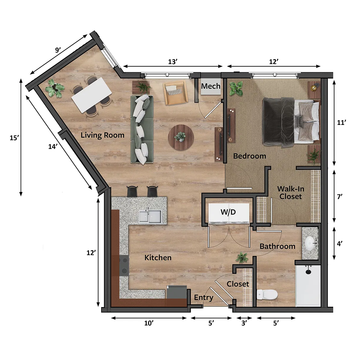 Floor plan Periwinkle (B1)